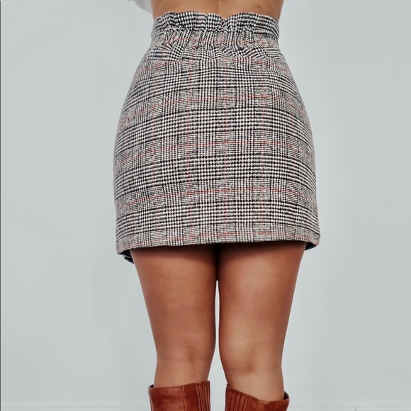 Brown plaid skirt - Picture 5 of 5